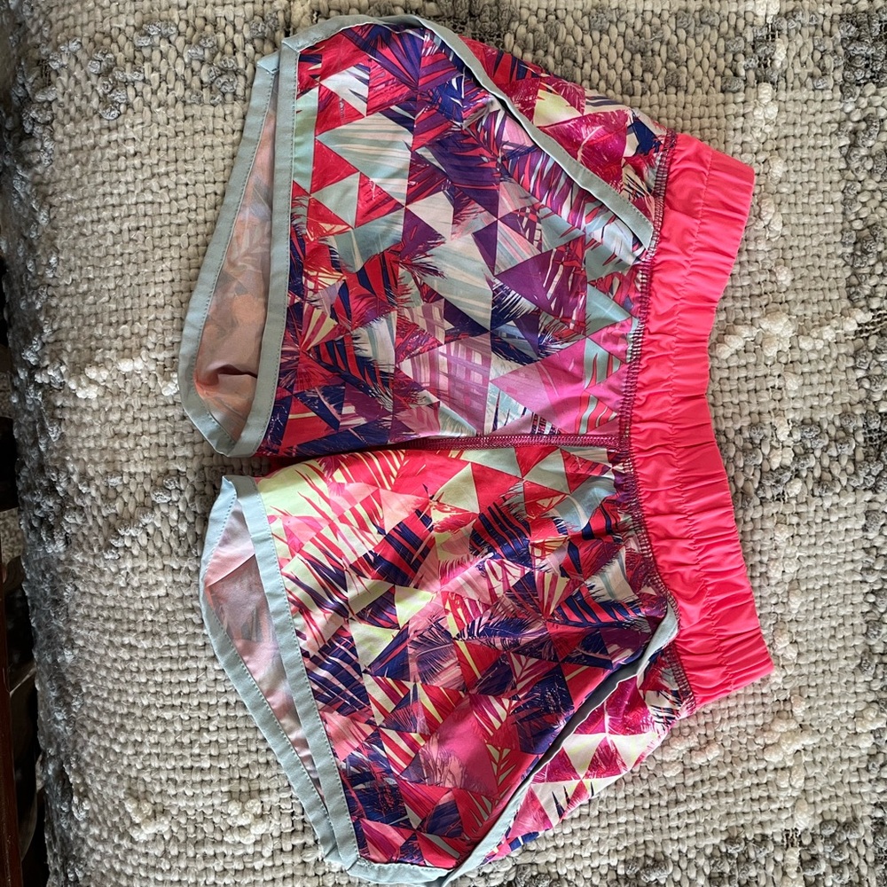 Ivivva Pink and Purple Geometric Kids Shorts